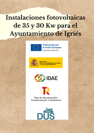 Cartel informativo instalaciones fotovoltaicas.