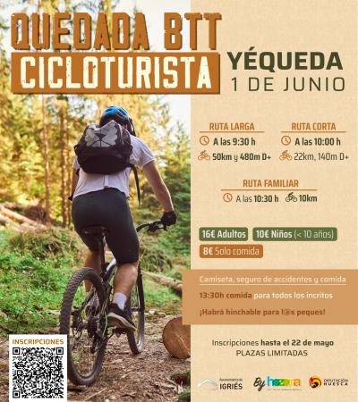 Imagen Quedada BTT cicloturista Yéqueda